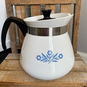 Vintage Corning Ware Cornflower Blue Coffee Pot